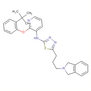 901301-88-0  3-Pyridinamine,N-[5-[3-(1,3-dihydro-2H-isoindol-2-yl)propyl]-1,3,4-thiadiazol-2-yl]-2-[2-(1,1-dimethylethyl)phenoxy]-