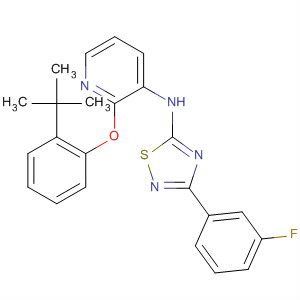 901302-44-1  3-Pyridinamine,2-[2-(1,1-dimethylethyl)phenoxy]-N-[3-(3-fluorophenyl)-1,2,4-thiadiazol-5-yl]-