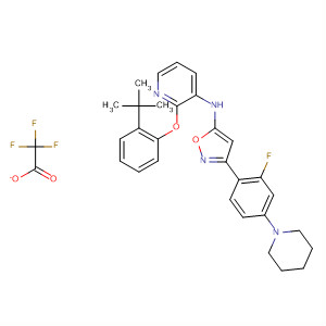 901303-64-8  3-Pyridinamine,2-[2-(1,1-dimethylethyl)phenoxy]-N-[3-[2-fluoro-4-(1-piperidinyl)phenyl]-5-isoxazolyl]-, trifluoroacetate