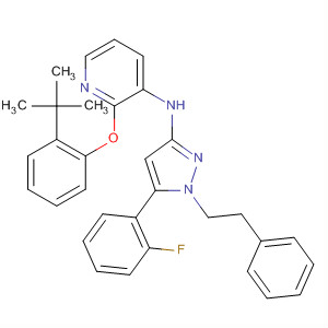 901303-92-2  3-Pyridinamine,2-[2-(1,1-dimethylethyl)phenoxy]-N-[5-(2-fluorophenyl)-1-(2-phenylethyl)-1H-pyrazol-3-yl]-