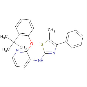 901304-50-5  3-Pyridinamine,2-[2-(1,1-dimethylethyl)phenoxy]-N-(5-methyl-4-phenyl-2-thiazolyl)-