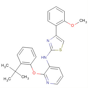 901304-59-4  3-Pyridinamine,2-[2-(1,1-dimethylethyl)phenoxy]-N-[4-(2-methoxyphenyl)-2-thiazolyl]-