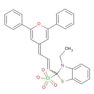 90138-71-9  Benzothiazole,2-[3-(2,6-diphenyl-4H-pyran-4-ylidene)-1-propenyl]-3-ethyl-2,3-dihydro-,perchlorate