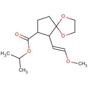 90157-64-5  1,4-Dioxaspiro[4.4]nonane-7-carboxylic acid, 6-(2-methoxyethenyl)-,1-methylethyl ester, trans-