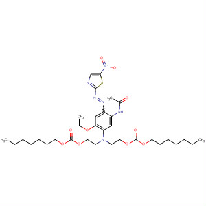 90167-99-0  2,8,10-Trioxa-5-azaheptadecanoic acid,5-[5-(acetylamino)-2-ethoxy-4-[(5-nitro-2-thiazolyl)azo]phenyl]-9-oxo-,heptyl ester