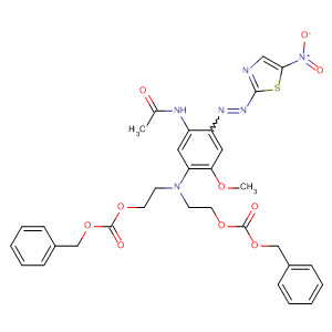 90168-05-1  2,4,10-Trioxa-7-azaundecan-11-oic acid,7-[5-(acetylamino)-2-methoxy-4-[(5-nitro-2-thiazolyl)azo]phenyl]-3-oxo-1-phenyl-, phenylmethyl ester
