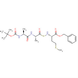 90171-58-7  L-Methionine,N-[N-[N-[(1,1-dimethylethoxy)carbonyl]-L-alanyl]-L-alanyl]thio-,S-(phenylmethyl) ester