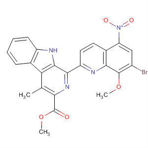 90181-03-6  9H-Pyrido[3,4-b]indole-3-carboxylic acid,1-(7-bromo-8-methoxy-5-nitro-2-quinolinyl)-4-methyl-, methyl ester