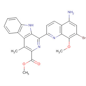 90181-04-7  9H-Pyrido[3,4-b]indole-3-carboxylic acid,1-(5-amino-7-bromo-8-methoxy-2-quinolinyl)-4-methyl-, methyl ester