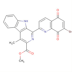 90181-05-8  9H-Pyrido[3,4-b]indole-3-carboxylic acid,1-(7-bromo-5,8-dihydro-5-dioxo-2-quinolinyl)-4-methyl-, methyl ester