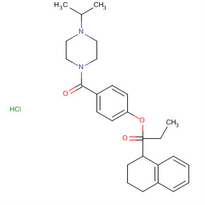 90186-08-6  1-Naphthalenepropanoic acid, 1,2,3,4-tetrahydro-,4-[[4-(1-methylethyl)-1-piperazinyl]carbonyl]phenyl ester,monohydrochloride