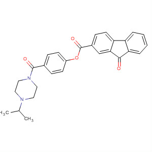 90186-42-8  9H-Fluorene-2-carboxylic acid, 9-oxo-,4-[[4-(1-methylethyl)-1-piperazinyl]carbonyl]phenyl ester