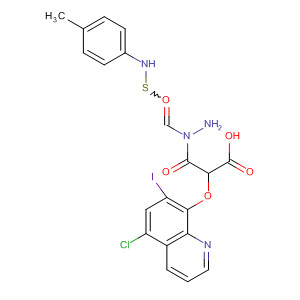 90208-38-1  Acetic acid, [(5-chloro-7-iodo-8-quinolinyl)oxy]-,2-[[(4-methylphenyl)amino]thioxomethyl]hydrazide