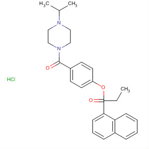 90209-88-4  1-Naphthalenepropanoic acid,4-[[4-(1-methylethyl)-1-piperazinyl]carbonyl]phenyl ester,monohydrochloride