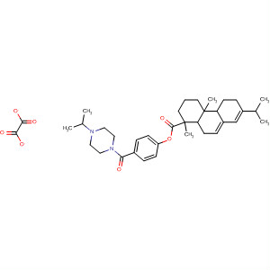 90209-91-9  1-Phenanthrenecarboxylic acid,1,2,3,4,4a,4b,5,6,10,10a-decahydro-1,4a-dimethyl-7-(1-methylethyl)-,4-[[4-(1-methylethyl)-1-piperazinyl]carbonyl]phenyl ester, ethanedioate(1:1)