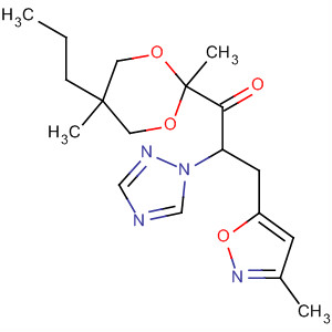 90258-42-7  1-Propanone,1-(2,5-dimethyl-5-propyl-1,3-dioxan-2-yl)-3-(3-methyl-5-isoxazolyl)-2-(1H-1,2,4-triazol-1-yl)-