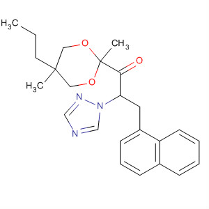 90258-43-8  1-Propanone,1-(2,5-dimethyl-5-propyl-1,3-dioxan-2-yl)-3-(1-naphthalenyl)-2-(1H-1,2,4-triazol-1-yl)-
