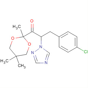 90258-48-3  1-Propanone,3-(4-chlorophenyl)-2-(1H-1,2,4-triazol-1-yl)-1-(2,5,5-trimethyl-1,3-dioxan-2-yl)-