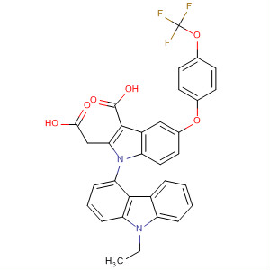 902764-58-3  1H-Indole-2-acetic acid,3-carboxy-1-(9-ethyl-9H-carbazol-4-yl)-5-[4-(trifluoromethoxy)phenoxy]-