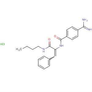 90291-16-0  Benzamide,4-(aminoiminomethyl)-N-[1-[(butylamino)carbonyl]-2-phenylethenyl]-,monohydrochloride