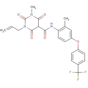 90300-33-7  5-Pyrimidinecarboxamide,hexahydro-1-methyl-N-[2-methyl-4-[4-(trifluoromethyl)phenoxy]phenyl]-2,4,6-trioxo-3-(2-propenyl)-