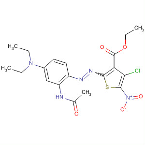 90312-23-5  3-Thiophenecarboxylic acid,2-[[2-(acetylamino)-4-(diethylamino)phenyl]azo]-4-chloro-5-nitro-, ethylester