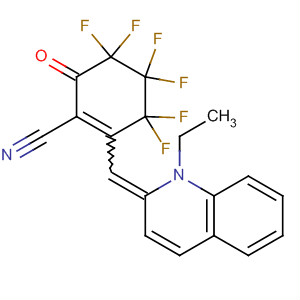 90334-05-7  1-Cyclohexene-1-carbonitrile,2-[(1-ethyl-2(1H)-quinolinylidene)methyl]-3,3,4,4,5,5-hexafluoro-6-oxo-