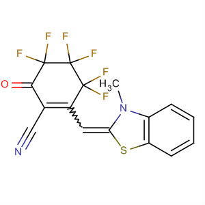 90334-08-0  1-Cyclohexene-1-carbonitrile,3,3,4,4,5,5-hexafluoro-2-[(3-methyl-2(3H)-benzothiazolylidene)methyl]-6-oxo-