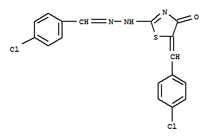 904-60-9  Benzaldehyde,4-chloro-,2-[5-[(4-chlorophenyl)methylene]-4,5-dihydro-4-oxo-2-thiazolyl]hydrazone