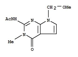 90065-69-3  Acetamide, N-[4,7-dihydro-7-(methoxymethyl)-3-methyl-4-oxo-3H-pyrrolo[2,3-d]pyrimidin-2-yl]-