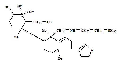 90294-20-5  24-Nor-6,7-secochola-14,20,22-triene-3,6-diol,7-[(2-aminoethyl)amino]-21,23-epoxy-4,4,8-trimethyl-, (3b,5b,13a,17a)- (9CI)