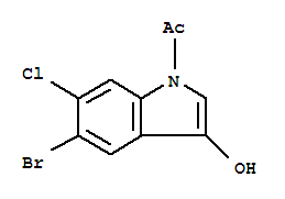 90766-88-4  Ethanone,1-(5-bromo-6-chloro-3-hydroxy-1H-indol-1-yl)-