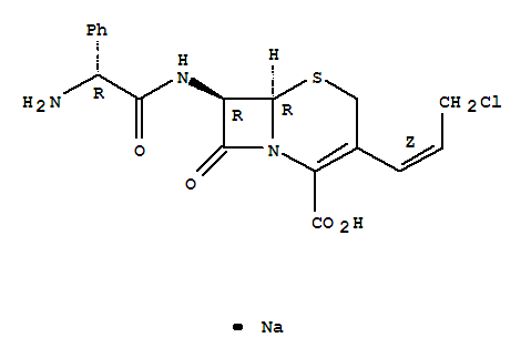 92677-31-1  5-Thia-1-azabicyclo[4.2.0]oct-2-ene-2-carboxylicacid, 7-[[(2R)-aminophenylacetyl]amino]-3-[(1Z)-3-chloro-1-propenyl]-8-oxo-,monosodium salt, (6R,7R)- (9CI)