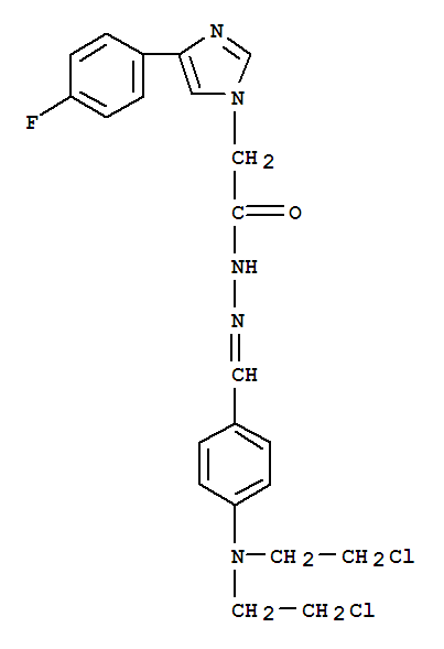 93637-58-2  1H-Imidazole-1-aceticacid, 4-(4-fluorophenyl)-,2-[[4-[bis(2-chloroethyl)amino]phenyl]methylene]hydrazide