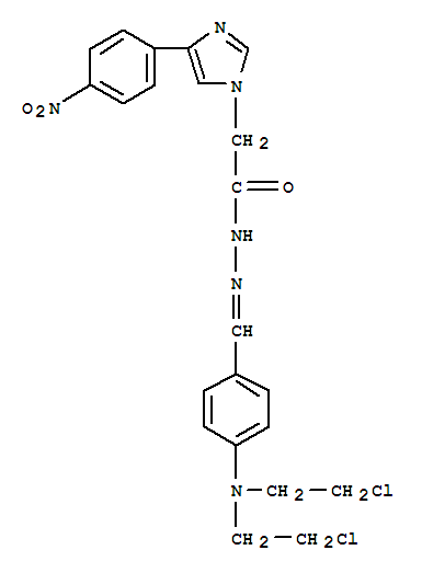93637-61-7  1H-Imidazole-1-aceticacid, 4-(4-nitrophenyl)-,2-[[4-[bis(2-chloroethyl)amino]phenyl]methylene]hydrazide