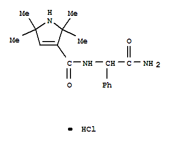 93969-07-4  1H-Pyrrole-3-carboxamide,N-(2-amino-2-oxo-1-phenylethyl)-2,5-dihydro-2,2,5,5-tetramethyl-, hydrochloride(1:1)