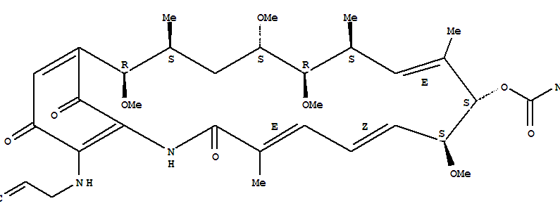 94513-96-9  Geldanamycin,17-demethoxy-15-methoxy-11-O-methyl-19-(2-propen-1-ylamino)-, (15R)-