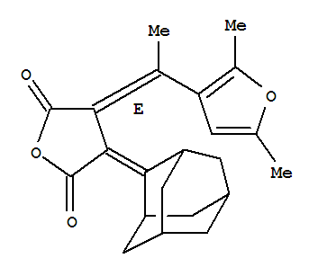 94856-25-4  2,5-Furandione,3-[1-(2,5-dimethyl-3-furanyl)ethylidene]dihydro-4-tricyclo[3.3.1.13,7]decylidene-,(3E)-