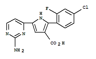 951784-19-3  1H-Pyrrole-3-carboxylicacid, 5-(2-amino-4-pyrimidinyl)-2-(4-chloro-2-fluorophenyl)-