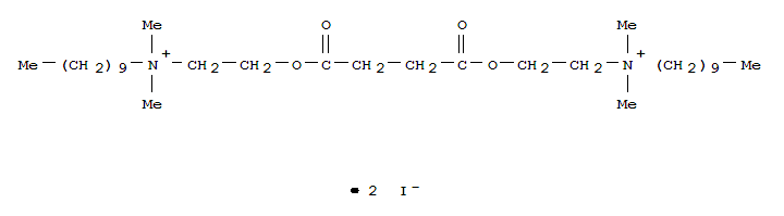 95521-19-0  1-Decanaminium,N,N'-[(1,4-dioxo-1,4-butanediyl)bis(oxy-2,1-ethanediyl)]bis[N,N-dimethyl-,diiodide (9CI)