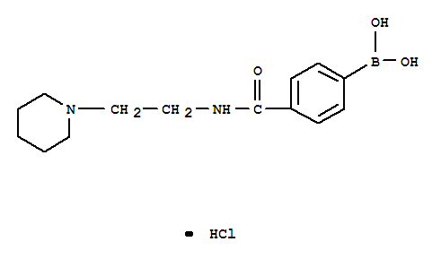 957060-72-9  Boronic acid,B-[4-[[[2-(1-piperidinyl)ethyl]amino]carbonyl]phenyl]-, hydrochloride (1:1)