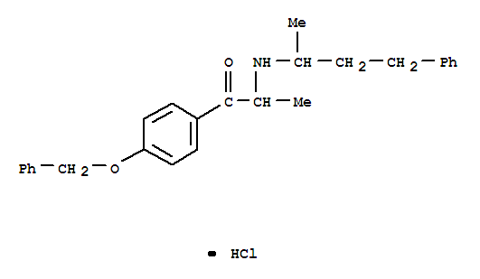 96072-82-1  1-Propanone,2-[(1-methyl-3-phenylpropyl)amino]-1-[4-(phenylmethoxy)phenyl]-, hydrochloride(1:1)