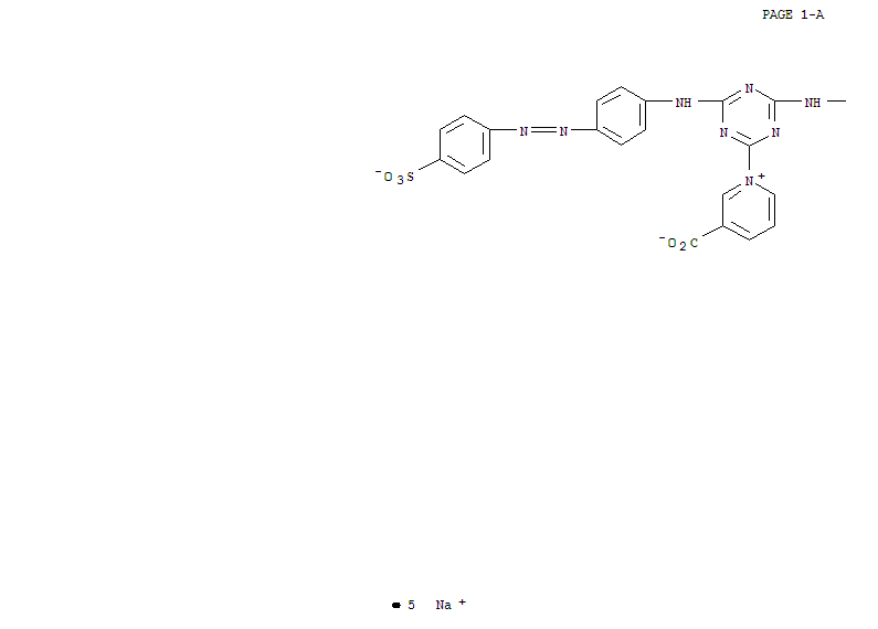 96293-54-8  Chromate(5-),bis[3-carboxy-1-[4-[[6-[2-[2-(carboxy-kO)phenyl]diazenyl-kN1]-5-(hydroxy-kO)-7-sulfo-2-naphthalenyl]amino]-6-[[4-[2-(4-sulfophenyl)diazenyl]phenyl]amino]-1,3,5-triazin-2-yl]pyridiniumato(5-)]-,sodium (1:5)