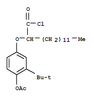 97516-17-1  Tetradecanoyl chloride,2-[4-(acetyloxy)-3-(1,1-dimethylethyl)phenoxy]-