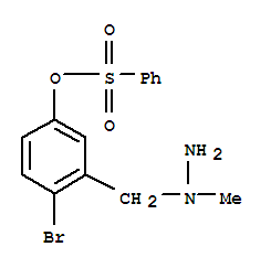 98000-17-0  Phenol,4-bromo-3-[(1-methylhydrazinyl)methyl]-, 1-benzenesulfonate