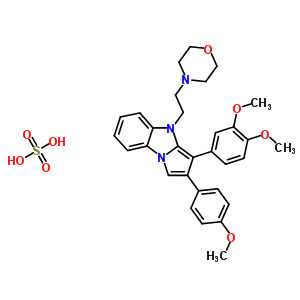 174657-64-8  3-(3,4-dimethoxyphenyl)-2-(4-methoxyphenyl)-4-(2-morpholin-4-ylethyl)-4H-pyrrolo[1,2-a]benzimidazole sulfate