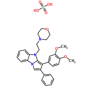 174657-66-0  3-(3,4-dimethoxyphenyl)-4-(2-morpholin-4-ylethyl)-2-phenyl-4H-pyrrolo[1,2-a]benzimidazole sulfate