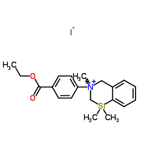 200064-97-7  3-[4-(ethoxycarbonyl)phenyl]-1,1,3-trimethyl-1,2,3,4-tetrahydro-3,1-benzazasilin-3-ium iodide