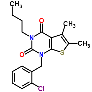 203808-36-0  3-butyl-1-(2-chlorobenzyl)-5,6-dimethylthieno[2,3-d]pyrimidine-2,4(1H,3H)-dione