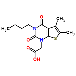 203808-43-9  (3-butyl-5,6-dimethyl-2,4-dioxo-3,4-dihydrothieno[2,3-d]pyrimidin-1(2H)-yl)acetic acid